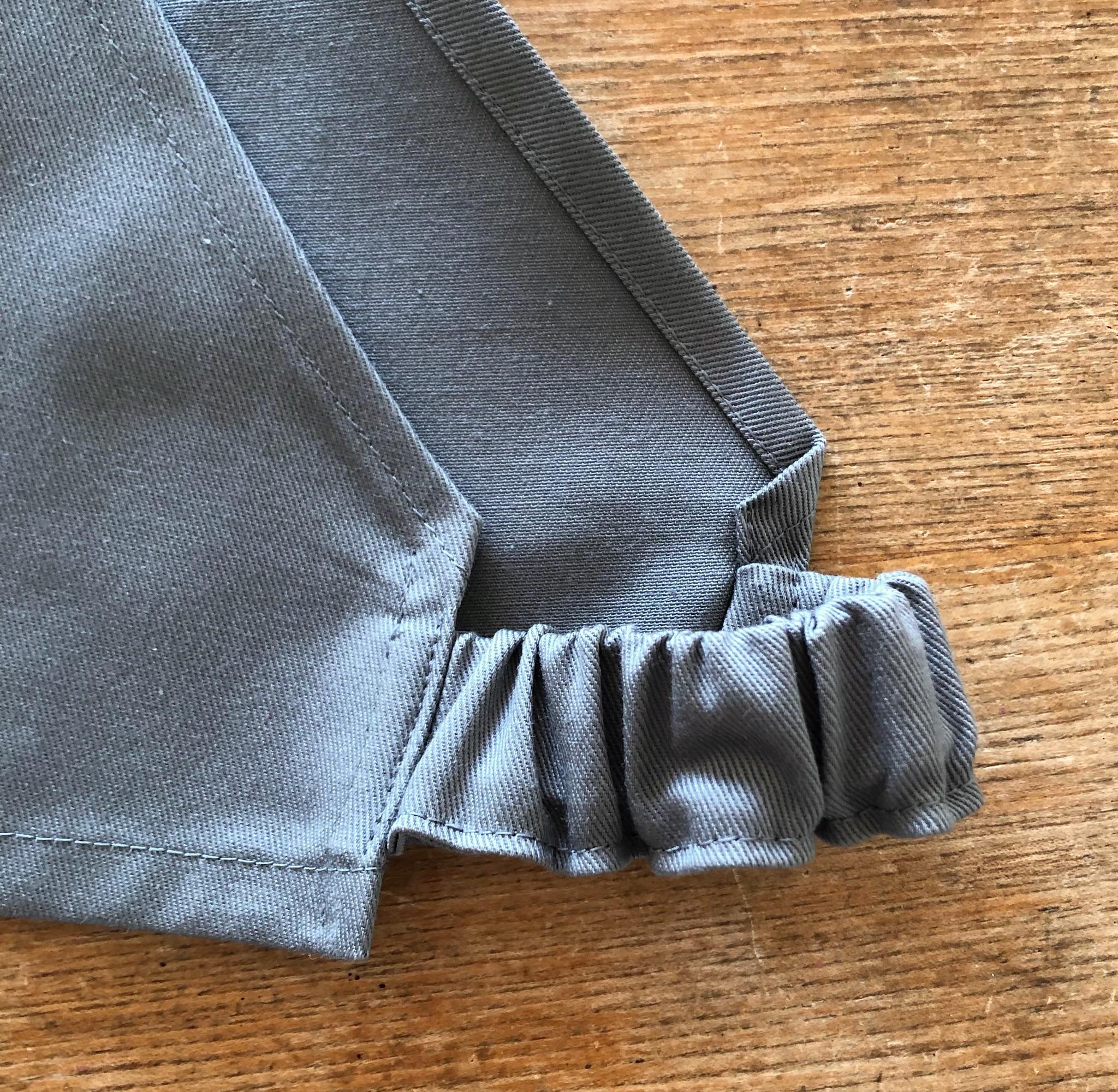 1人で着れる⭐︎ キッズ エプロン 子供 男の子 女の子 子ども エプロン 140 グレー 灰色 着脱簡単 三角巾 | 8枚目