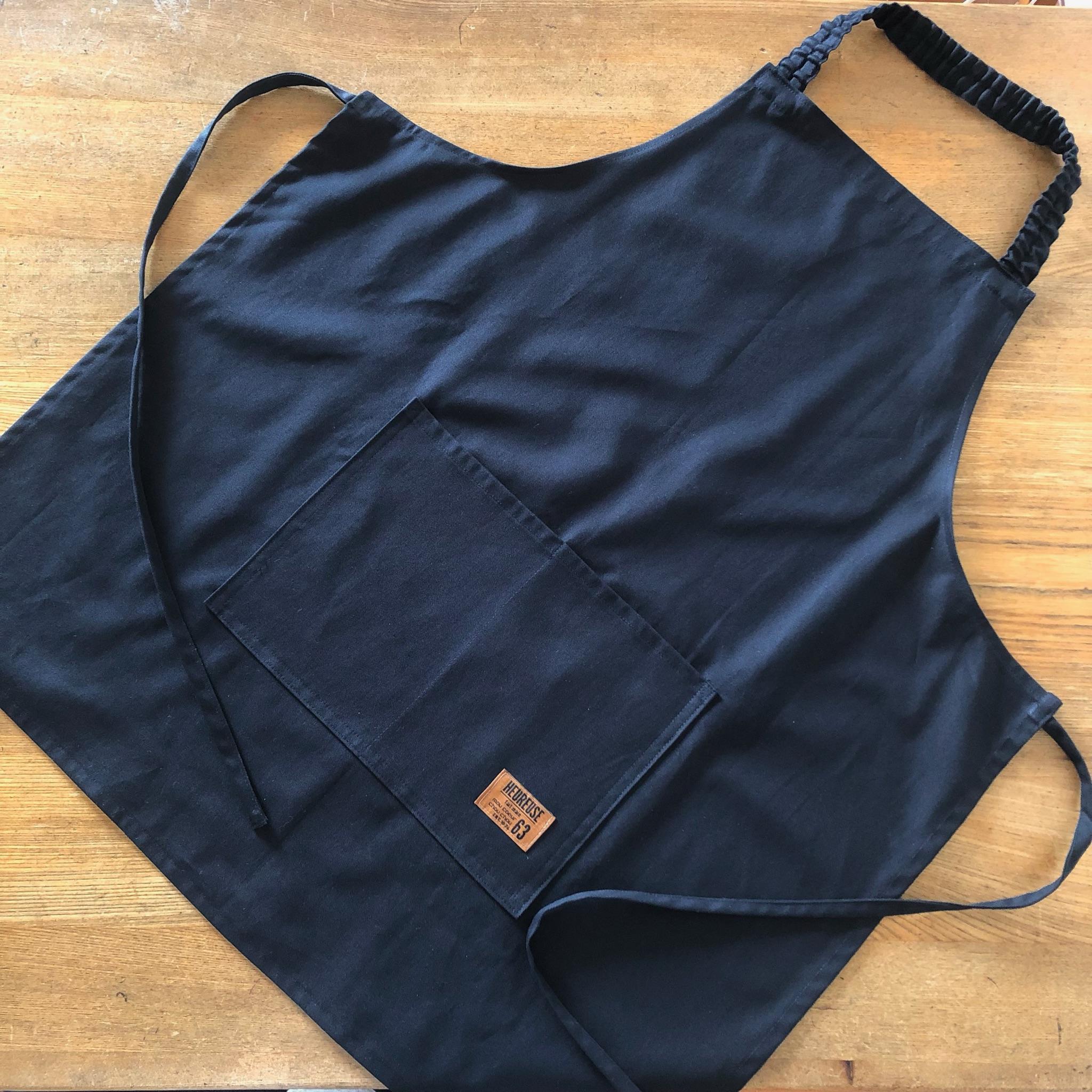 着脱しやすい エプロン 150 キッズ ジュニア 子ども 子供 レディース エプロン 男の子 女の子 濃紺 三角巾 | 5枚目